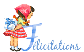 Gif animé félicitations fille